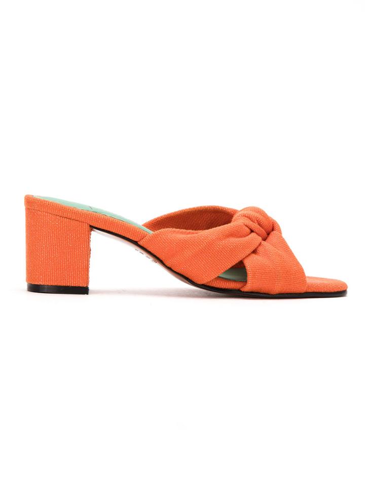 Blue Bird Shoes Cotton Nó Mules - Yellow & Orange