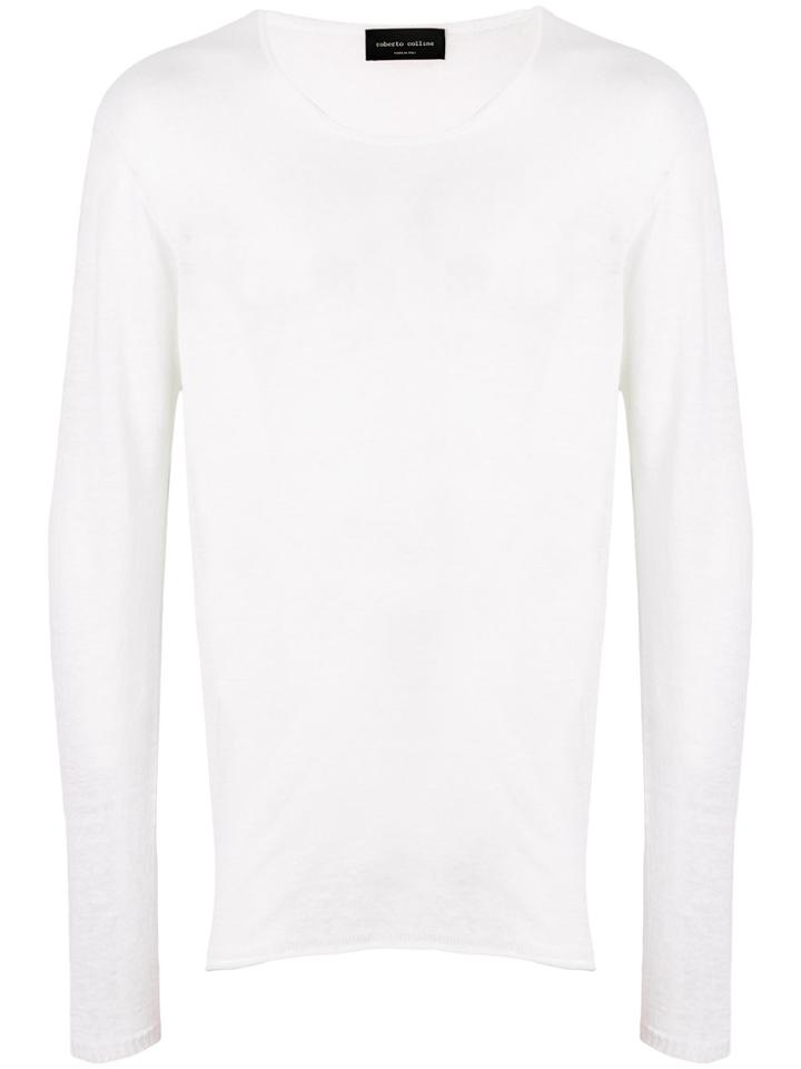 Roberto Collina Long Sleeved Sweatshirt - White