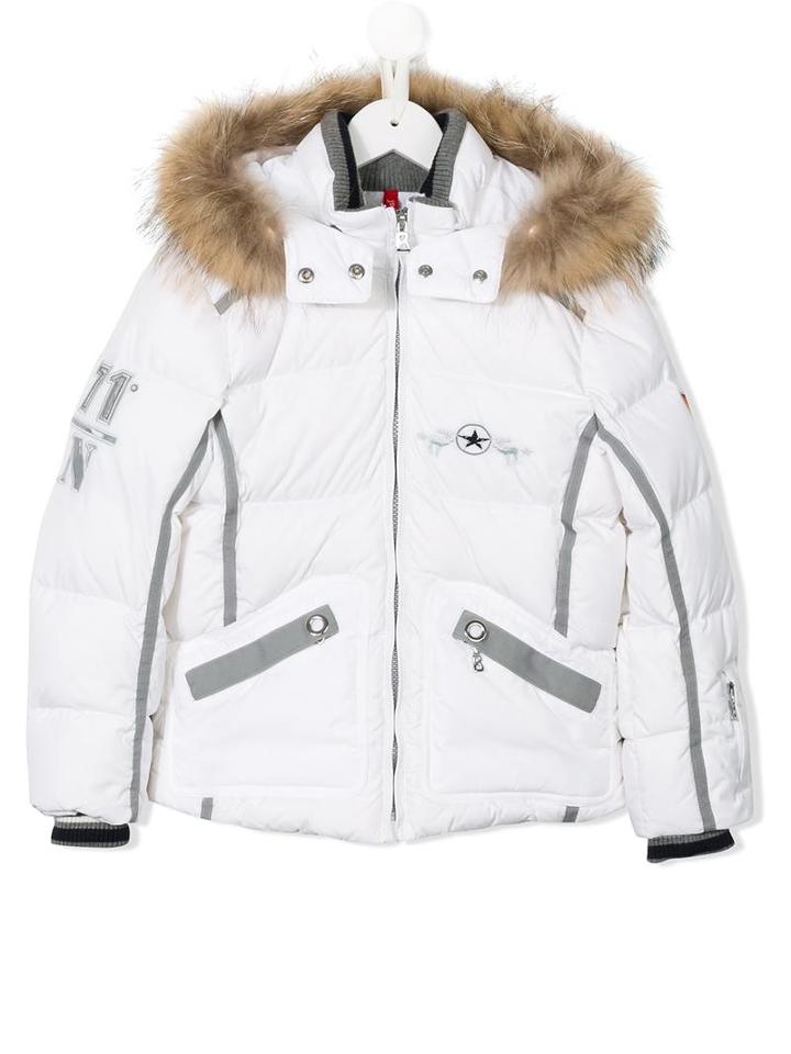 Bogner Kids Hooded Down Coat, Girl's, Size: 10 Yrs, White