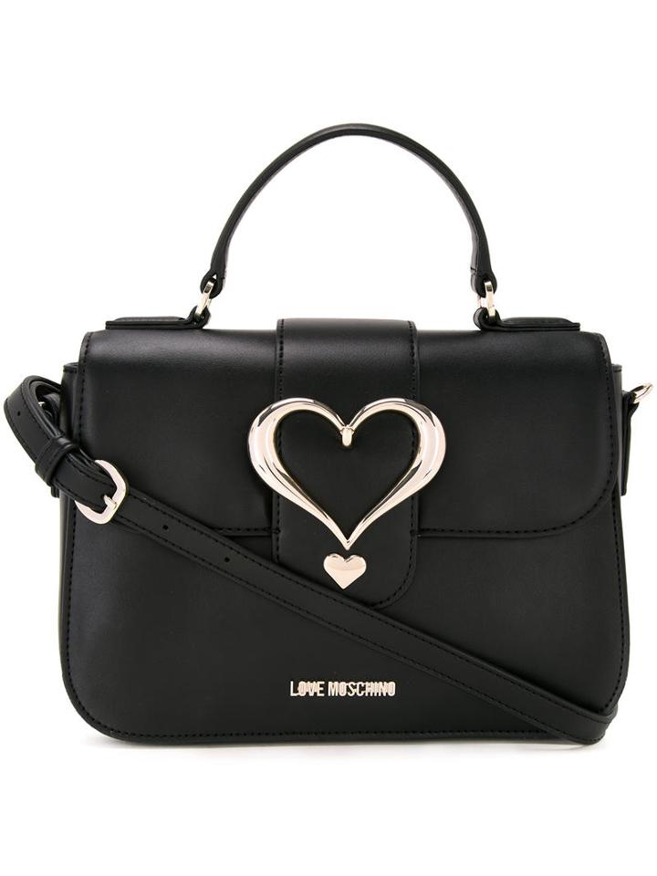 Love Moschino Love Buckle Cross Body Bag, Women's, Black, Polyurethane