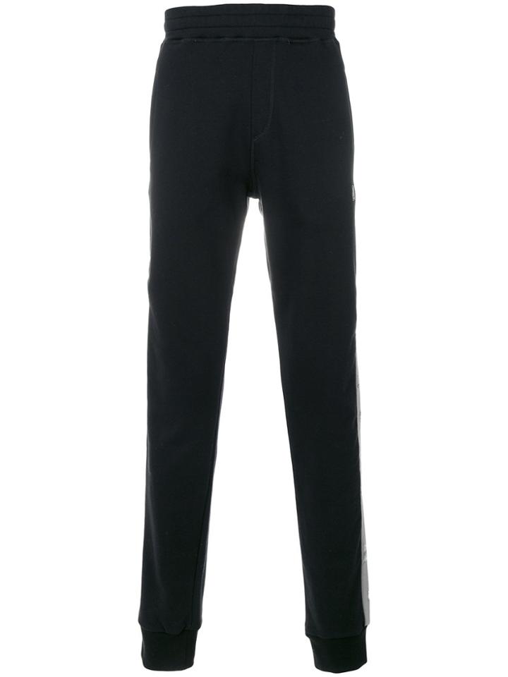 Lanvin Distressed Side Stripe Joggers - Black