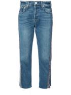 Hudson Side-stripe Cropped Jeans - Blue