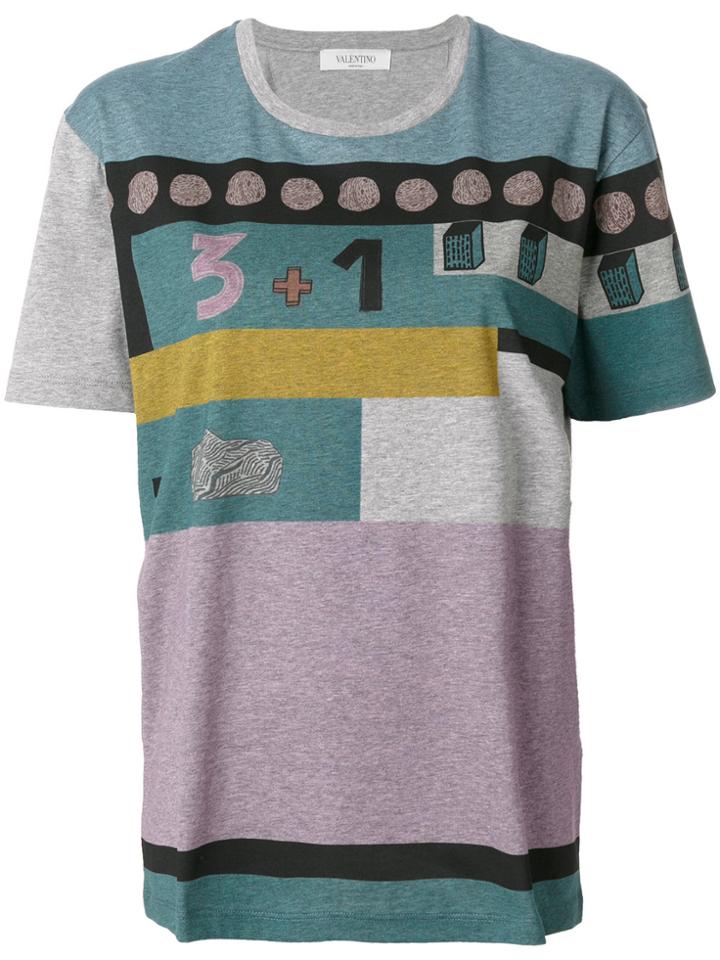 Valentino Geometric Print Design T-shirt - Multicolour