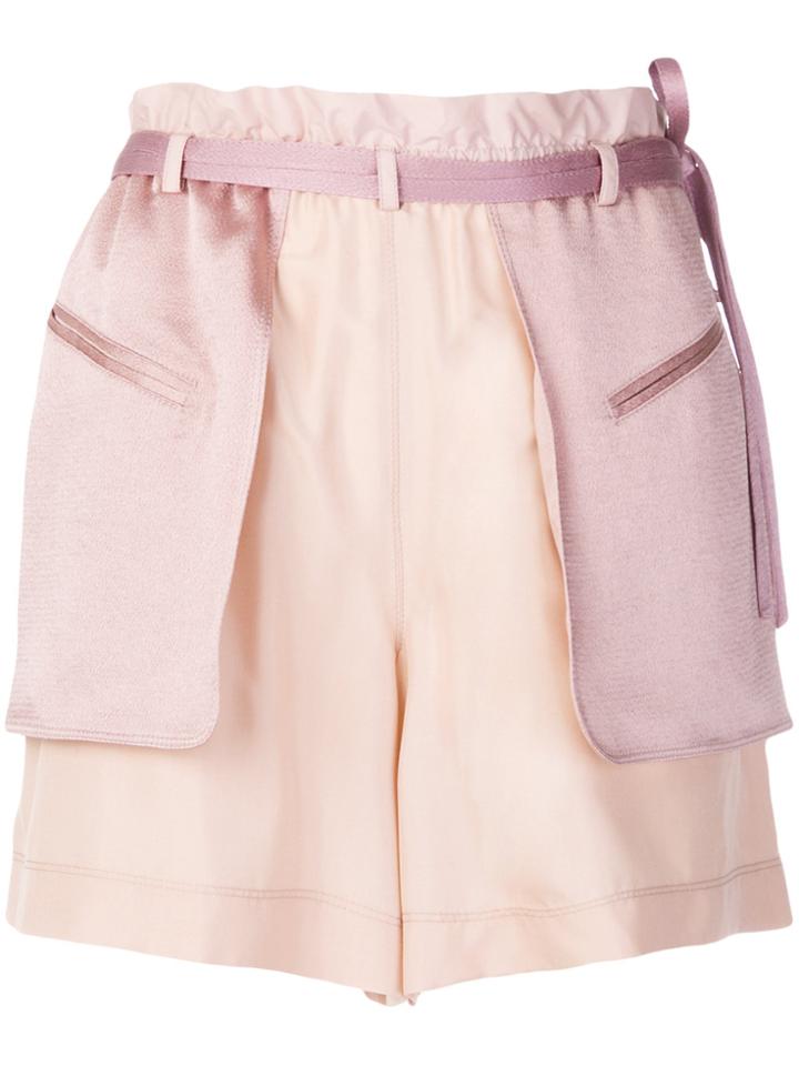 Valentino Layered Shorts - Pink & Purple