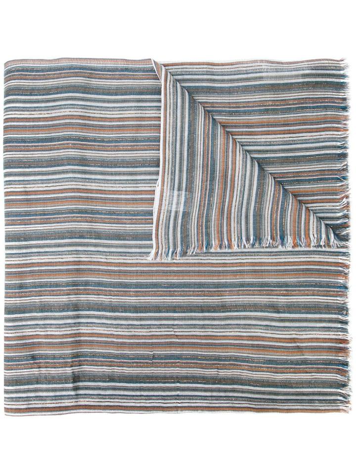 Brunello Cucinelli Striped Scarf - Brown