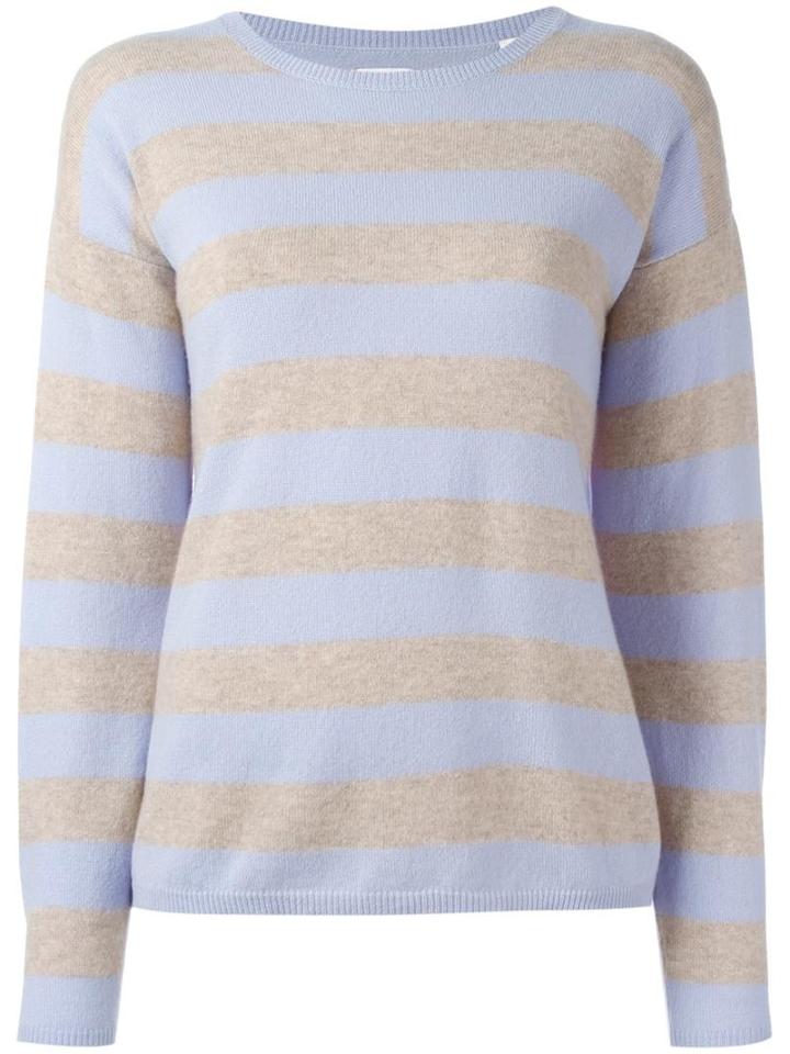 Chinti And Parker Striped Jumper, Women's, Size: Xs, Blue, Cashmere