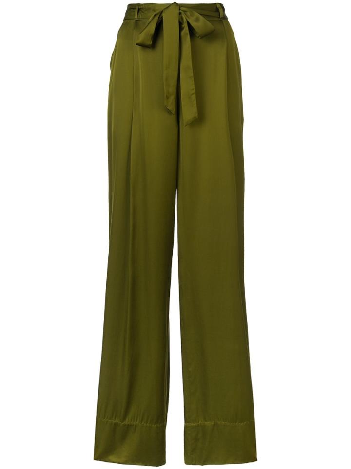 Josie Natori Wide Leg Trousers - Green