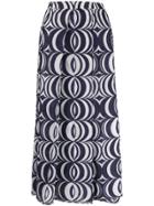 Sara Lanzi Printed Midi Skirt - Blue