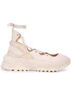 Coach Lace Up Ballerina Sneakers - White