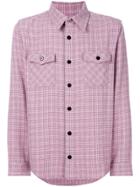 Visvim Plaid Print Flannel Shirt - Pink & Purple