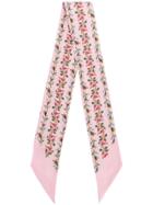 Gucci Rose Print Scarf - Pink & Purple