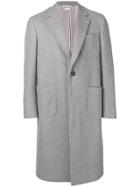 Thom Browne Lace-up Melton Overcoat - Grey