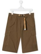 White Sand Teen Belted Shorts - Brown