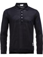 Thom Browne Longsleeved Polo Shirt - Blue