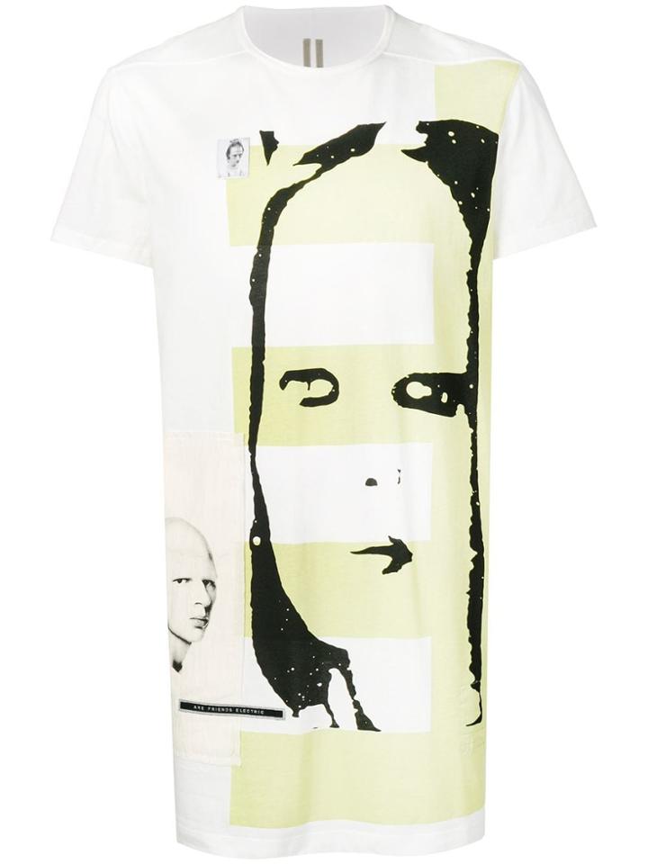 Rick Owens Drkshdw Face Print T-shirt - White