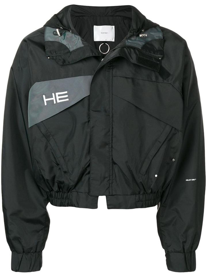 Heliot Emil Cropped Hooded Jacket - Black
