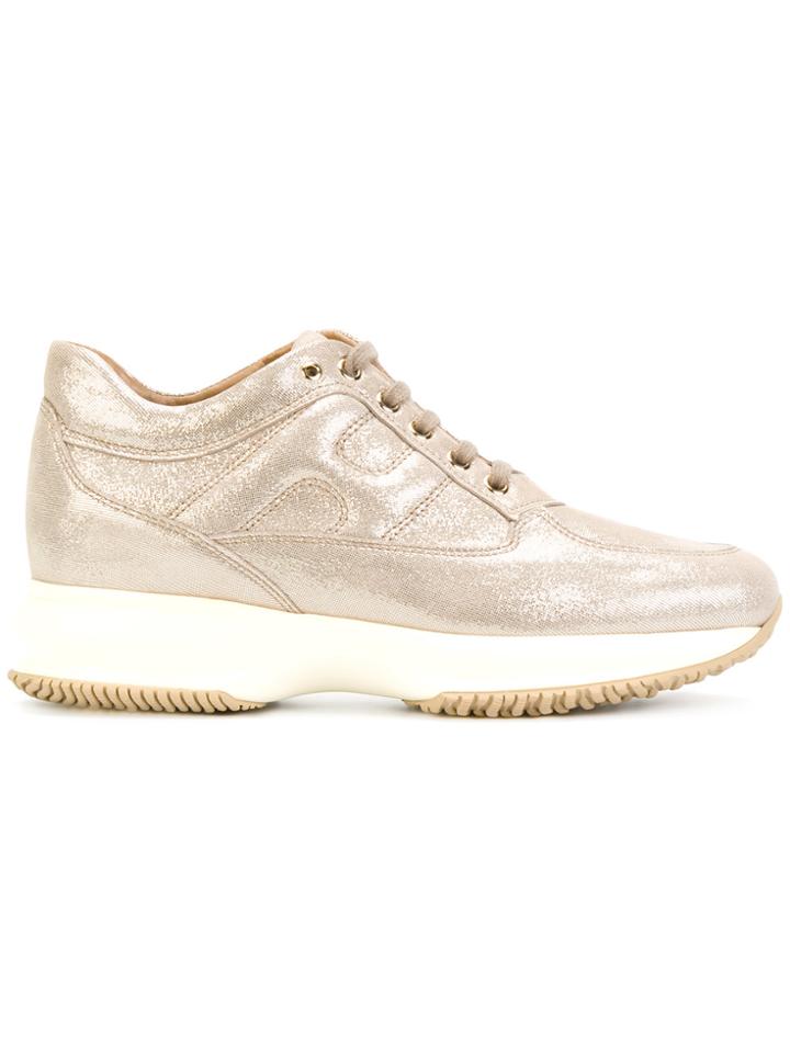 Hogan Metallic Platform Sneakers