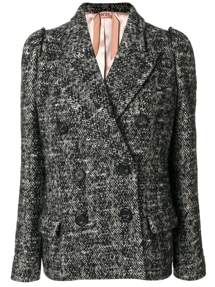 No21 Double Breasted Jacket - Black