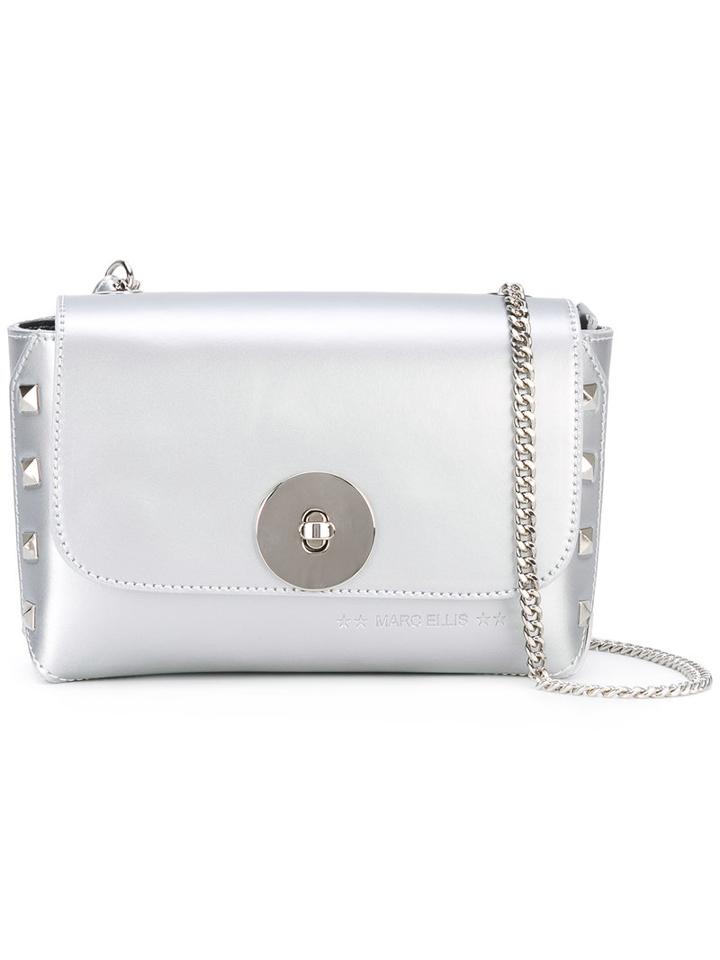 Marc Ellis - Diamond Shoulder Bag - Women - Leather - One Size, Grey, Leather