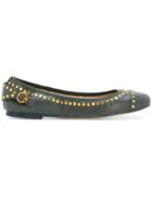 Tory Burch Holden Studded Ballet Flats - Green