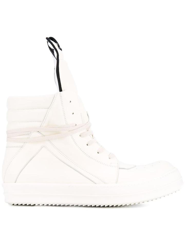 Rick Owens Geobasket Hi-top Sneakers, Men's, Size: 41.5, Nude/neutrals, Leather/rubber