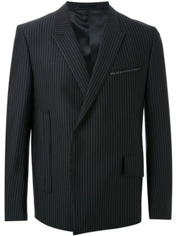 Consistence Double-breasted Pinstripe Blazer