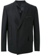 Consistence Double-breasted Pinstripe Blazer