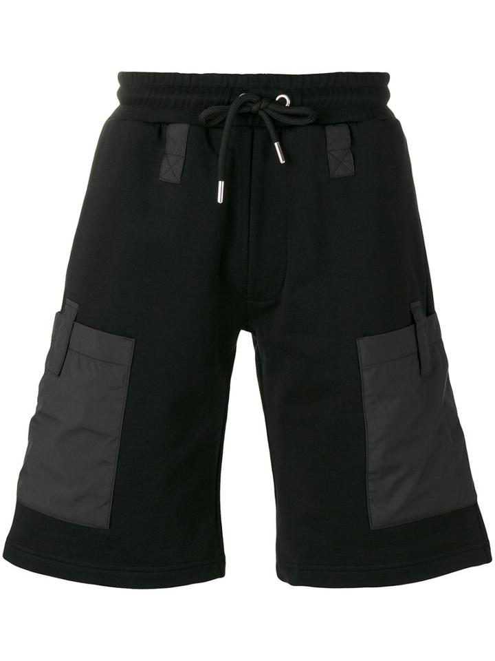 Les Hommes - Side Patch Pockets Sweatshorts - Men - Cotton - M, Black, Cotton
