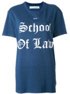 Off-white School Of Law T-shirt, Women's, Size: Small, Blue, Cotton/viscose/silk