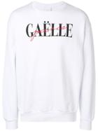 Gaelle Bonheur Logo Printed Sweatshirt - White