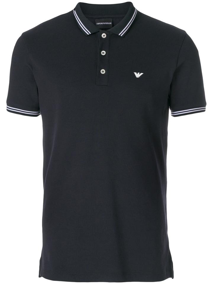 Emporio Armani Short Sleeve Polo Shirt - Blue