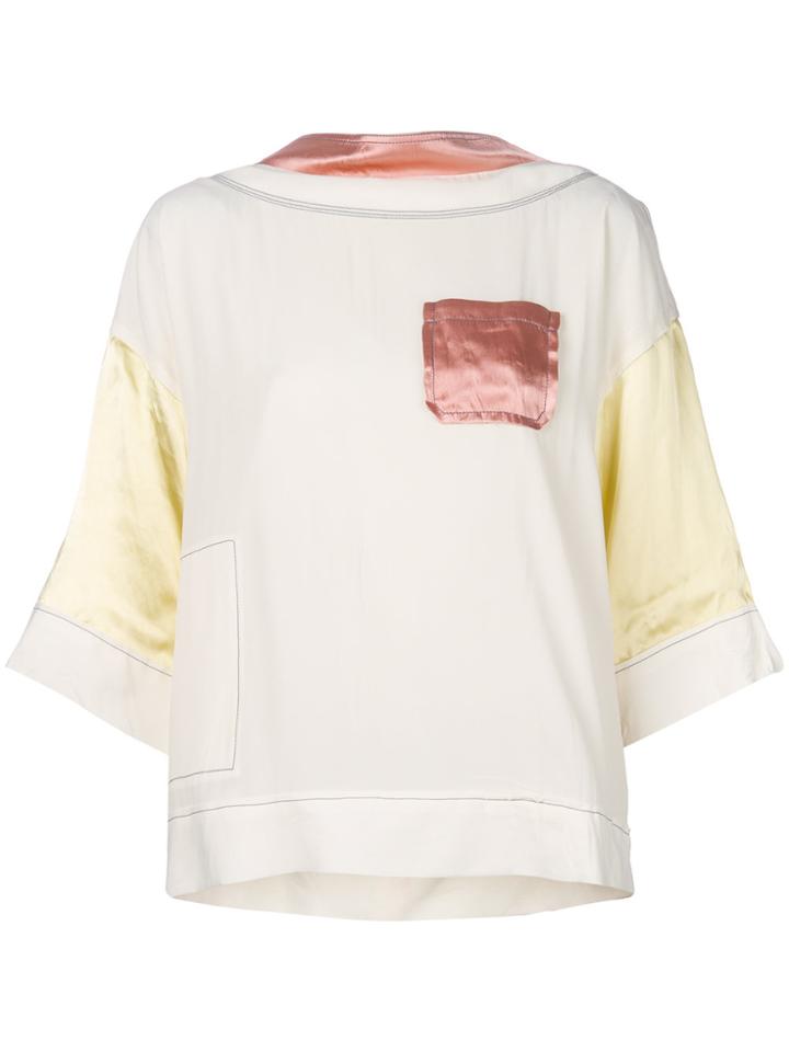 Marni Slash Neck Top - Nude & Neutrals