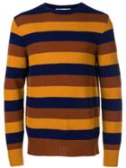 Department 5 Crew Neck Striped Jumper - Brown