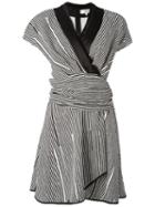 Carven Striped Pattern Dress, Women's, Size: 42, Black, Polyester/acetate/viscose