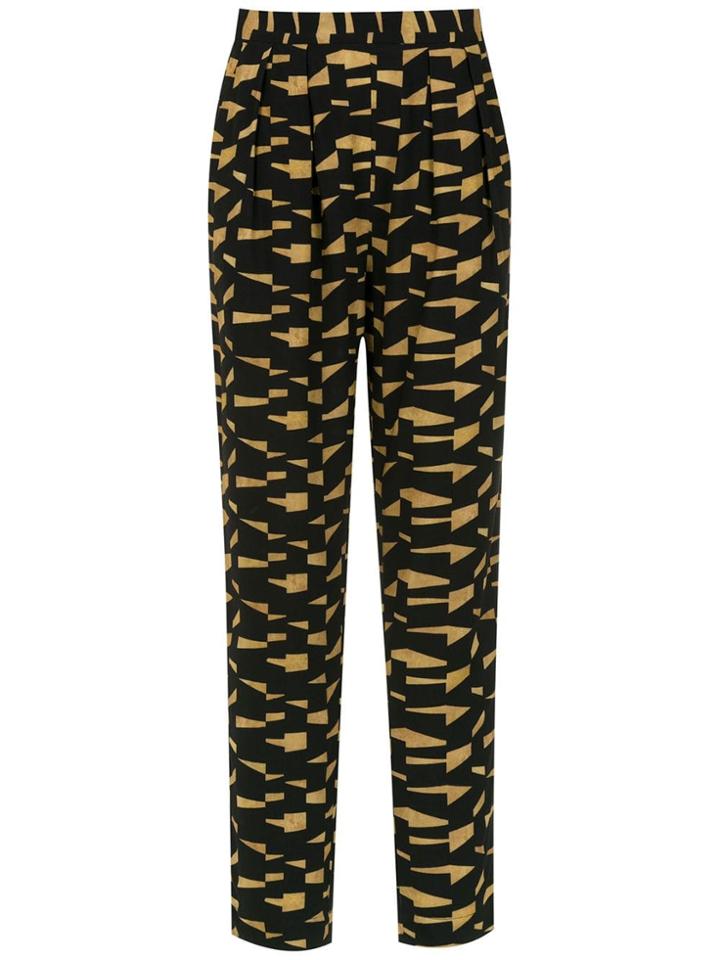 Andrea Marques Printed Trousers - Black