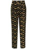 Andrea Marques Printed Trousers - Black
