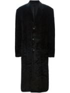 Versace Vintage Velvet Long Coat, Men's, Size: 52, Black