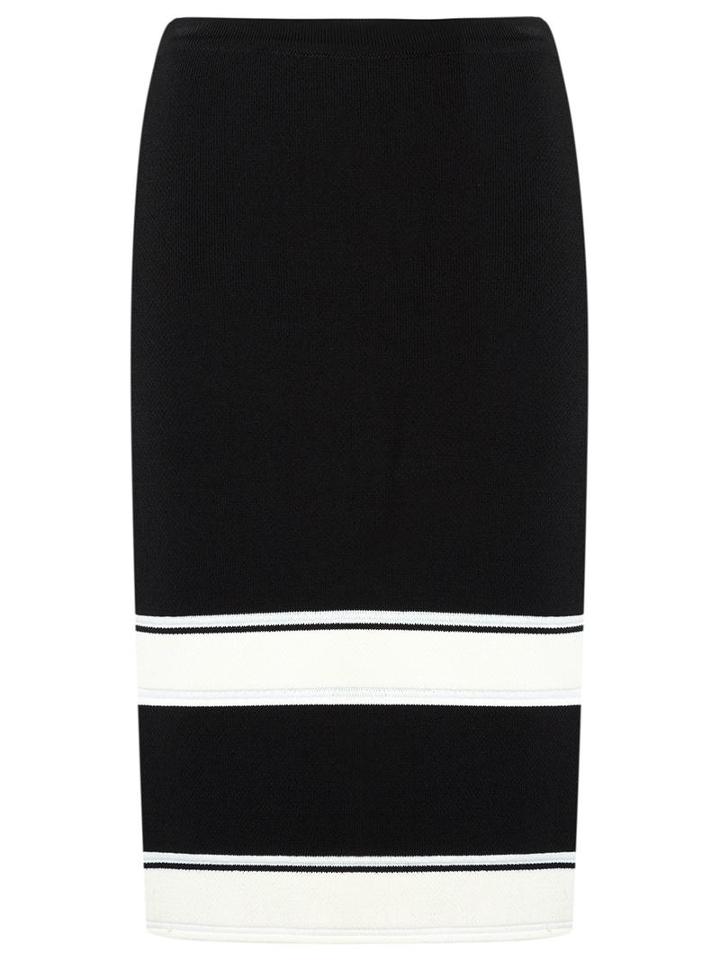Egrey Knit Midi Skirt, Women's, Size: P, Black, Viscose