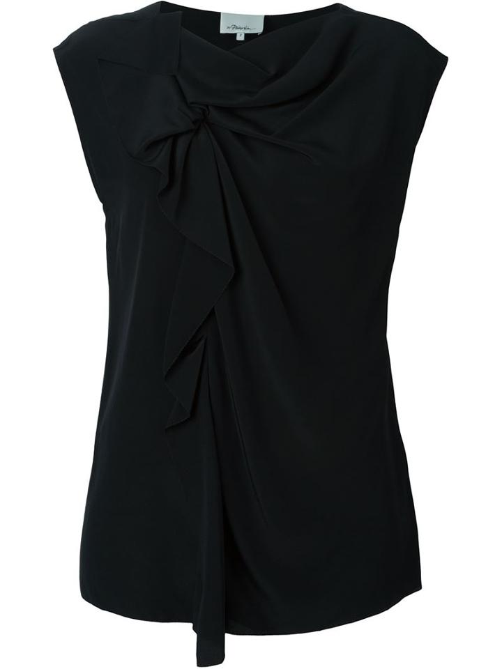 3.1 Phillip Lim Gathered Crepe Blouse