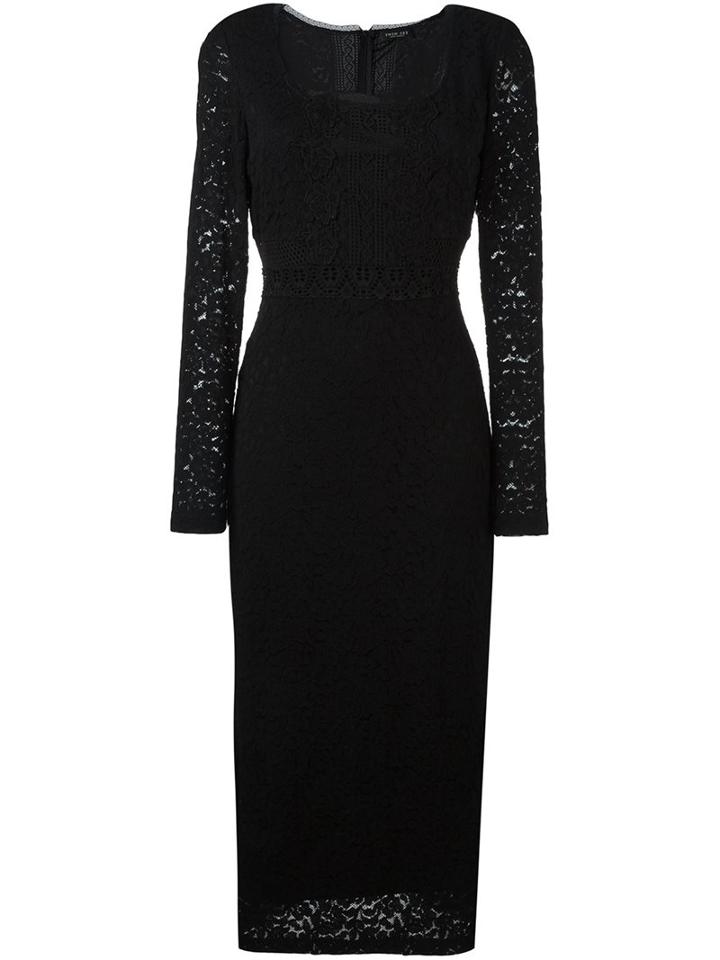 Twin-set Lace Dress, Women's, Size: Medium, Black, Cotton/polyamide/viscose/polyester