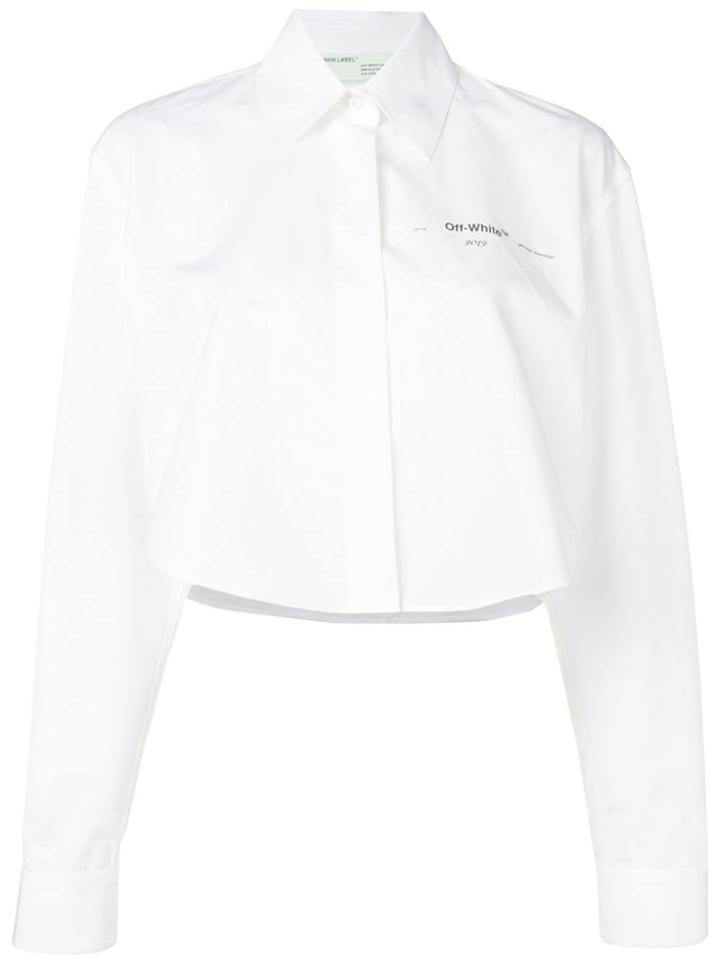 Off-white Arrow Print Cropped Shirt