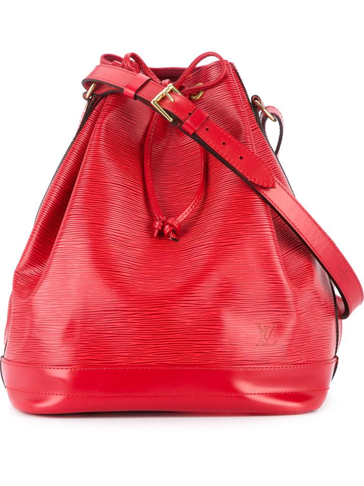 Louis Vuitton Vintage Drawstring Bucket Bag - Red