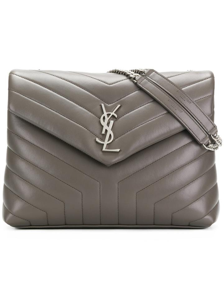 Saint Laurent Lou Lou Shoulder Bag - Grey