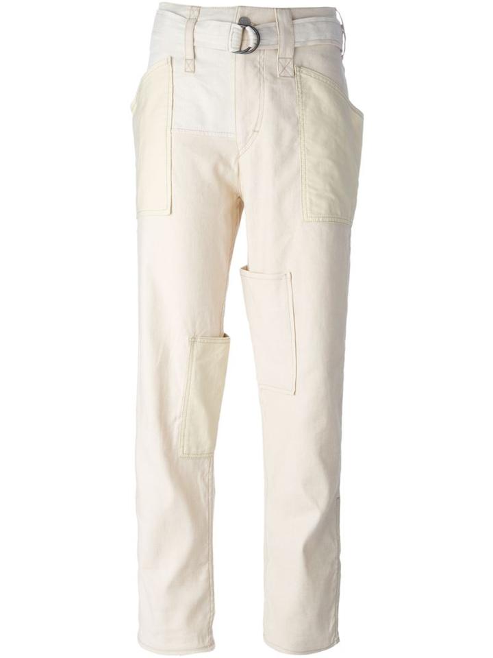 Isabel Marant High Waist Trousers, Women's, Size: 38, Nude/neutrals, Cotton/linen/flax/spandex/elastane