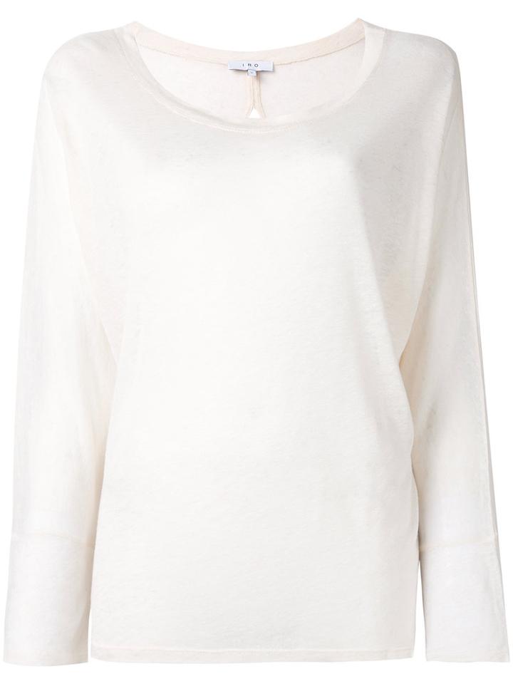 Iro - Longsleeved T-shirt - Women - Linen/flax/viscose - S, White, Linen/flax/viscose