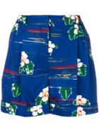 Racil Hawaii High-rise Shorts - Blue