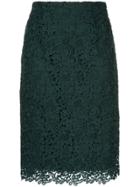 Estnation Embroidered Midi Skirt - Green