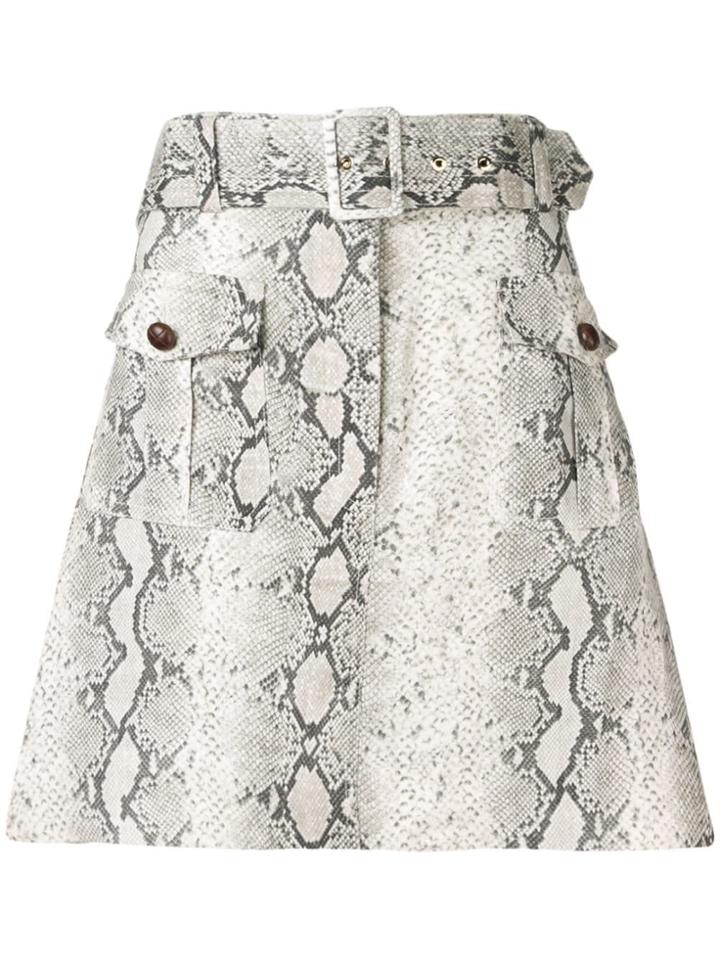 Zimmermann Corsage Safari Mini Skirt - Neutrals