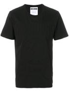 Moschino Logo Printed Layered Neckline T-shirt - Black
