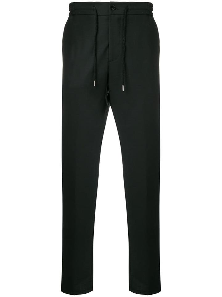 Berwich Drawstring Straight-leg Trousers - Black